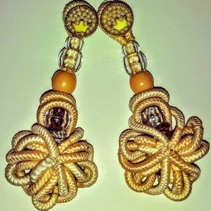 Long Spinner Ear Ornaments with Pierced Studs